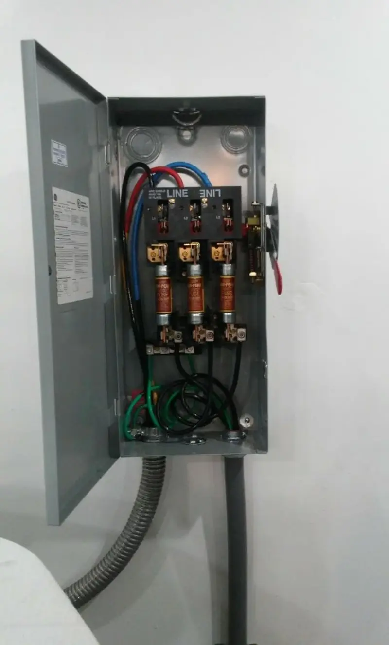 Three-phase disconnect switch installed for Electrical Wiring & Rewiring in Sartell