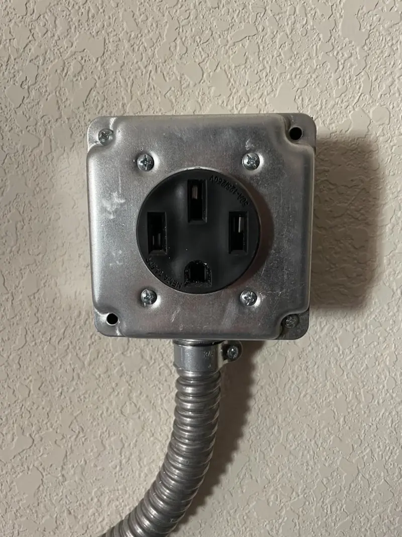 NEMA 14-50 outlet installed for Smart Home Electrical in Sartell